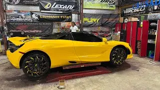 I went to PC Customizing and picked up CJ on 32’s carbon fiber Forgiato’s for his McLaren 720s!