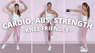 Knee Friendly STANDING Full Body Workout | low impact cardio, standing abs, + beginner strength