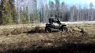половина козлика роет землю