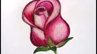 Como desenhar uma rosa - how to draw a rose
