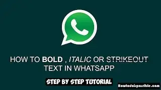 How To Written Italic in Whatsapp text Messages.