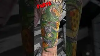 Dragonball Tattoo Cover Up Part 2 #dragonball #phonkplaya #anime #shenron #tattoo #shorts #new