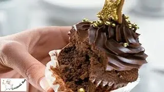 Шоколадный капкейк с кремом ганаш