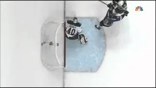 Devan Dubnyk woodchopping Steve Ott Minnesota Wild vs St. Louis Blues April 18 2015 NHL