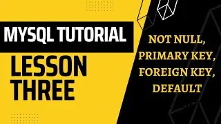 MYSQL LESSON 3: MYSQL CONSTRAINTS-NOT NULL, PRIMARY KEY, FOREIGN KEY, DEFAULT