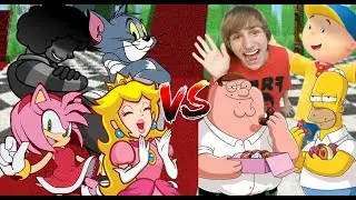 MUGEN Request 494: Peach, Amy Rose, Tom, Dark Donald VS Homero, Peter, Fred, Caillou