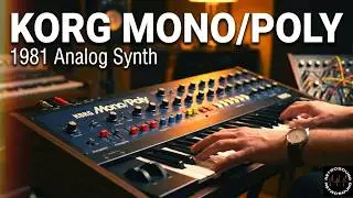 Korg Mono/Poly Vintage Analog Synthesizer (1981) MonoPoly demo