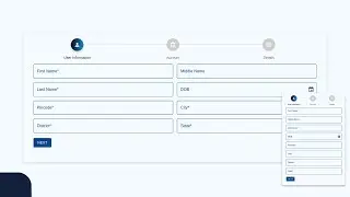 How to create stepper form using react js.