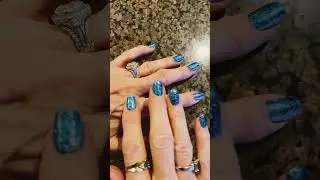 💎💎Sparkle Blue Nails today, #nailpolish, #nails, #shorts