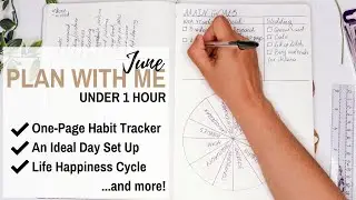 PLAN WITH ME JUNE 2021 | Minimal Bullet Journal Set Up + One Page Habit Tracker