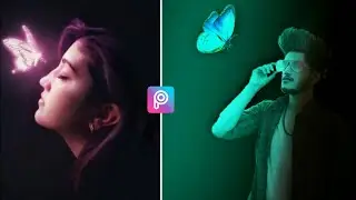 PicsArt Glowing Butterfly Effect Photo Editing | Dark Tone Effect Photo Editing | MX Munna Pro |