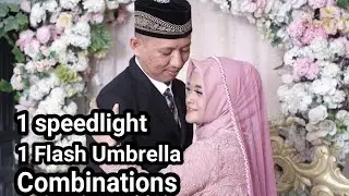 Cara motret pakai satu speedlight dan satu lampu flash payung