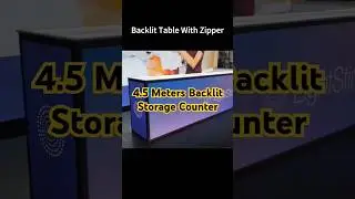 Have you ever seen a backlit counter with a zipper and storage function? #tradeshowbooth #storage