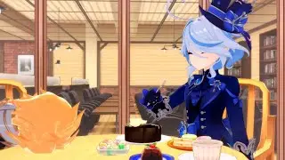 Aether spent 100,000 Mora on Furina [Genshin Impact MMD]