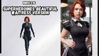 Marvel & Dc Superheroines Beautiful Waitress Version Which One Do you Like?
