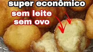 como fazer Bolinho de chuva econômico fácil de fazer,sem leite e sem ovos