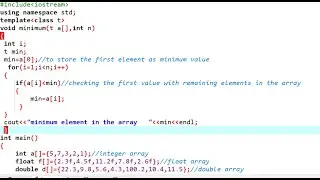 Function template for finding the maximum value from an array