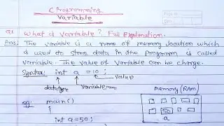 Variable in c programming in hindi | Type of variable in c programming
