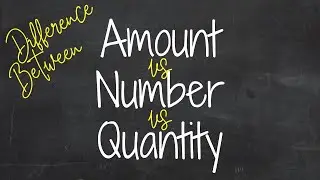 Какая разница между Amount, Number, Quantity? 