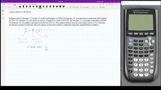 Unpaid Balance Method for Calculating Finance Charges