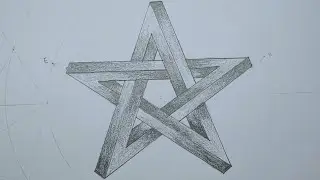 How to draw an Impossible 3D star with proven with proven way | Optical illusion