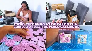 PREPARATIVOS PARA O CHÁ REVELAÇÃO | AS CAIXAS ESTÃO CHEGANDO | COMECEI OS PERSONALIZADOS