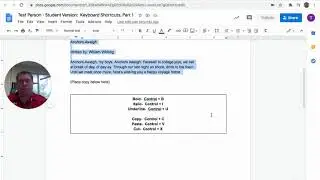 Teaching Keyboarding to School-Aged Students:  Keyboarding Shortcuts, Part 1 for Google Docs
