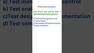 ISTQB sample Questions || Q36 || Automation Testing || Selenium Java