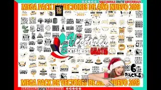 🔴MEGA PACK DE VECTORES DE AÑO NUEVO 2023 📂