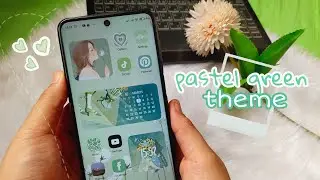 pastel green theme 2022 ☘️ how to hide original icons on homescreen