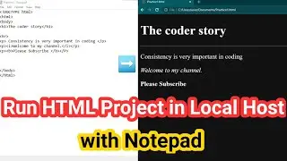 How to Run HTML Code using Notepad in localhost Server (chrome )on windows, MAC, Linux