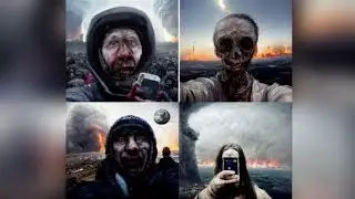 Al predicts what 'last' selfies taken on Earth will look like, pictures go viral #al #shorts