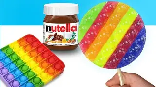 Sucette GÉANTE POP IT! 🍭 Expertise de recettes de sucrerie avec des Pop it