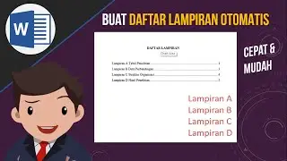 Cara membuat Daftar Lampiran memakai Lampiran A, Lampiran B di Word