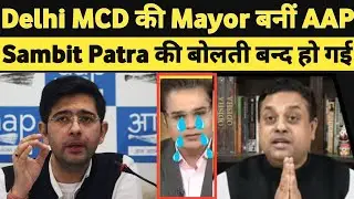 √ Delhi MCD की Mayor बनीं AAP || Raghav Chadha Destroy Sambit Patra | BJP Insult | Godi Media Insult