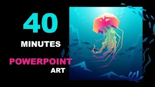 40 Minute Art Using Only PowerPoint - Simple!