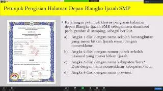Sosialisasi Persesjen no  5 Tahun 2020( Tatacara Penulisan Ijazah Tahun 2020)