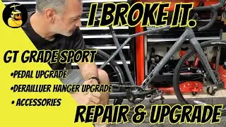 GT Grade Gravel Bike - Derailleur Fix & Pedal Upgrade + Accessories