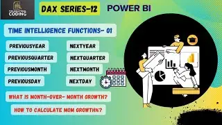 PreviousDay,NextDay,PreviousMonth, NextMonth,PreviousYear,NextYear| Month- Over- Month growth%| DAX