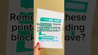 Use Printable Magnetic Paper to Print our Printable Blockly Coding Blocks for Unplugged Coding