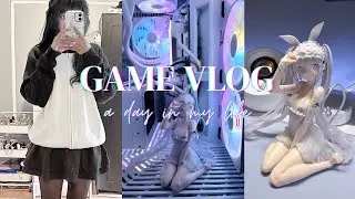 Game Vlog | 🌧️ Rainy Evening Gaming in my Cozy Apartment | Rurudo EVE Figure Unboxing 🤍🎀🧸