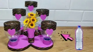 DIY Recycle Plastic Bottle Craft idea- Best Out Of Waste Craft Ideas- wadah dari botol plastik bekas