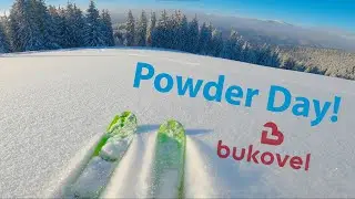Мороз, солнце и моря пухляка! POV powder day Bukovel. 24-01-22