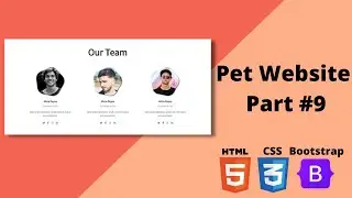 Modern Our team Section | Create The Our team Section By Using HTML & CSS - Pet Website #9