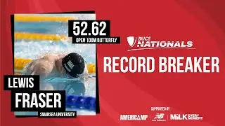 Lewis Fraser Breaks 100m Butterfly BUCS Record