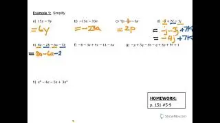 Lesson 2.4 - Collecting and Combining Like Terms