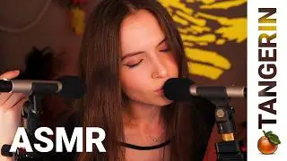 ASMR Soft Mouth Sounds, Eye Contact & Clothes Scratching | Tangerin