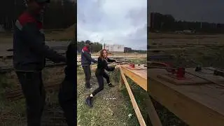Согнула арматуру и провела один день на стройке с 