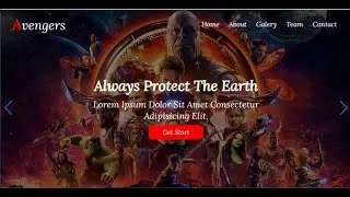 how to make complete Avengers / marvel website design using html css and vanilla javascript.