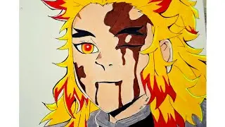 How to draw Rengoku from demon slayer || Easy Drawing step by step 